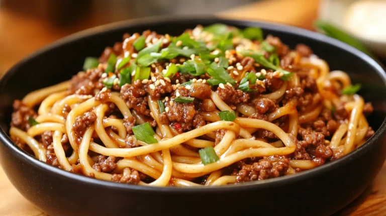 Mongolian Ground Beef Noodles