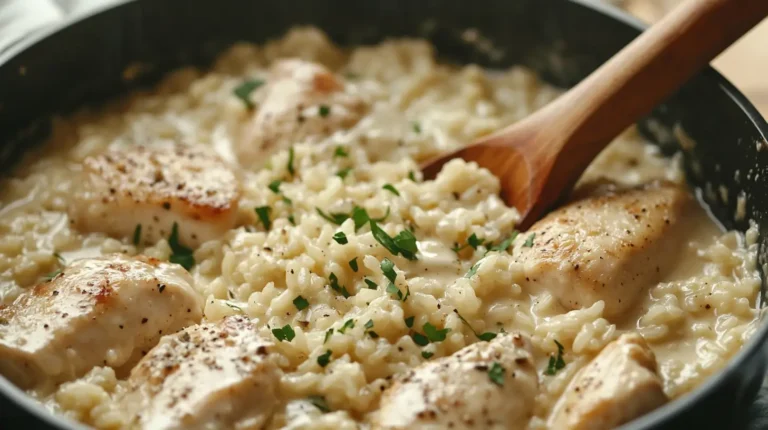 One-Pan Creamy Parmesan Chicken & Rice