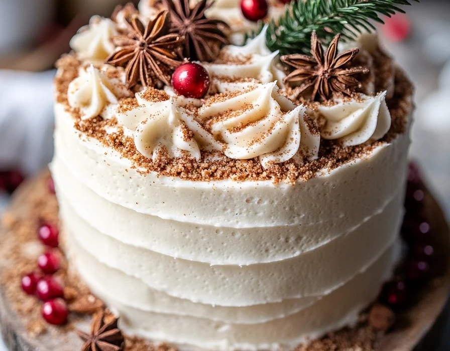 Spice Cake with Eggnog Buttercream