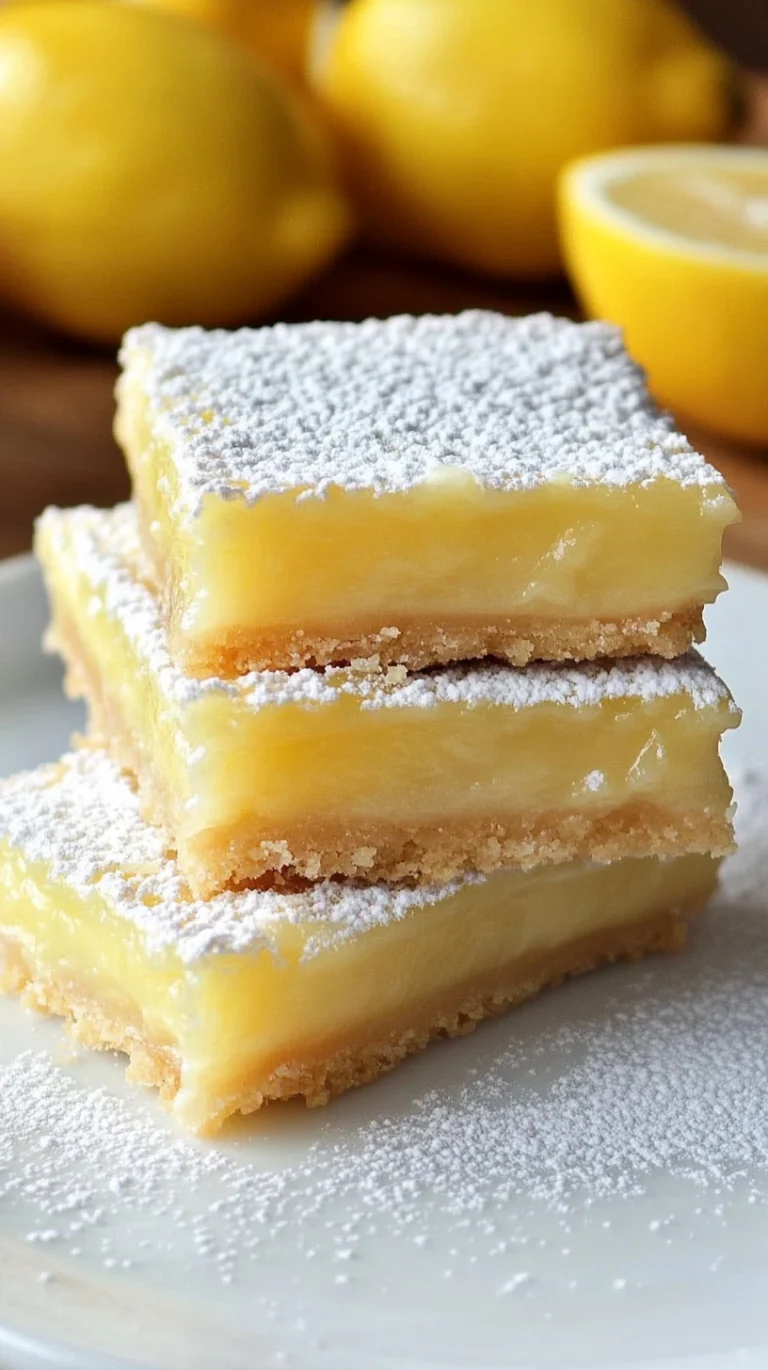Lemon Bars with Powdered Sugar: A Sweet and Tangy Delight
