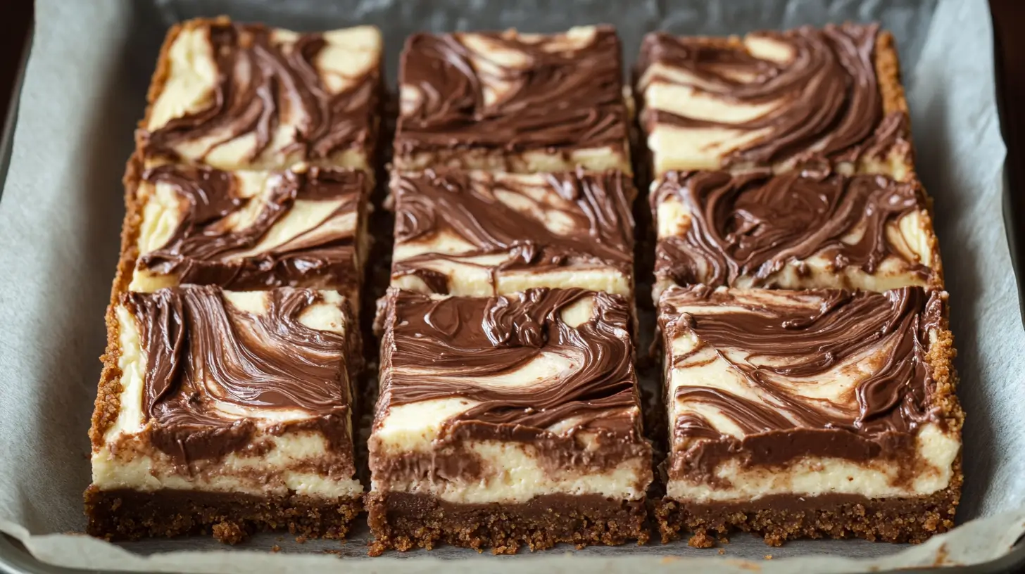 Nutella Cheesecake Bars