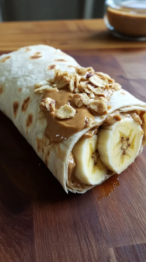 Peanut butter and banana wrap