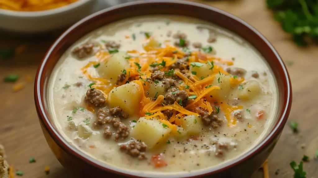 Hamburger Potato Soup Recipe