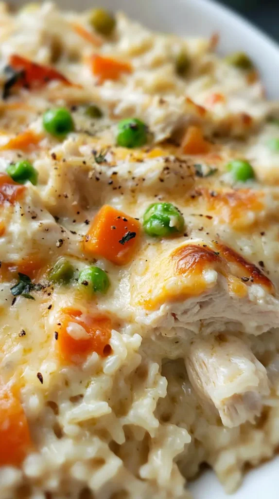 cheesy chicken and rice casserole