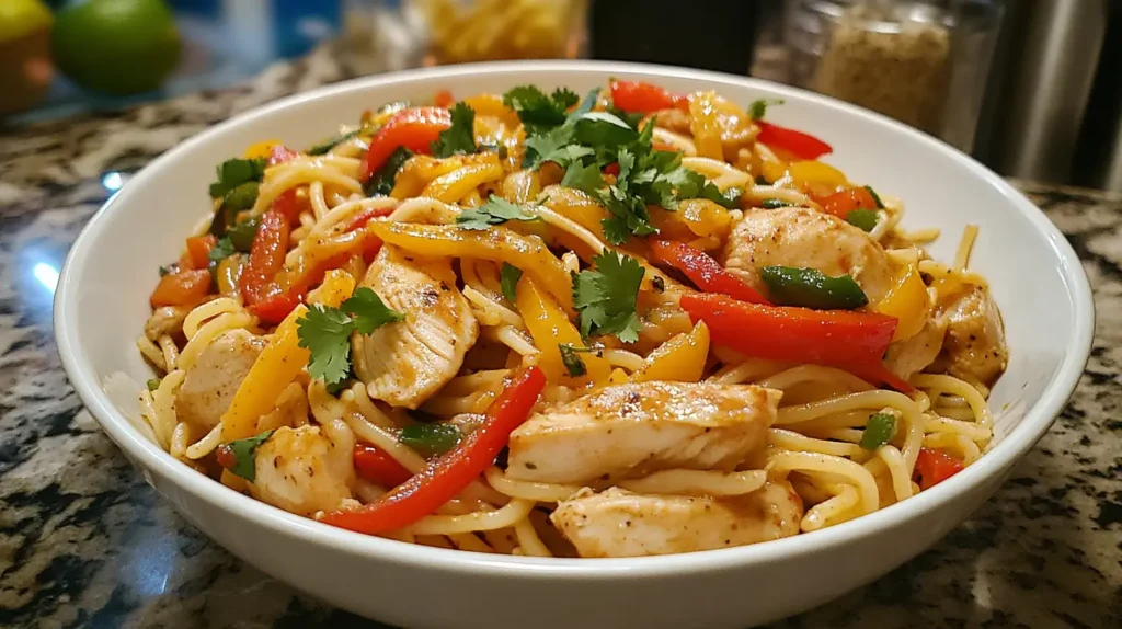 chicken fajita pasta Recipe