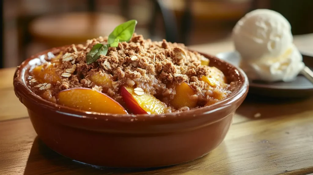 peach crumble