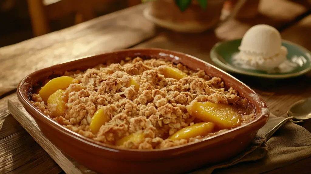 peach crumble recipe
