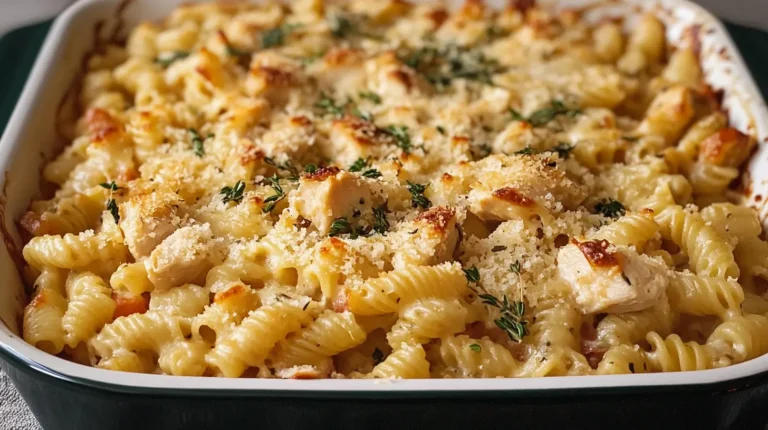 Chicken Pot Pie Pasta Bake