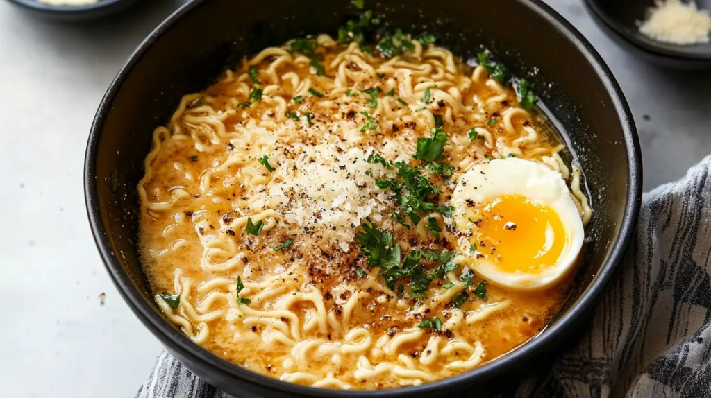 Easy Parmesan Garlic Ramen