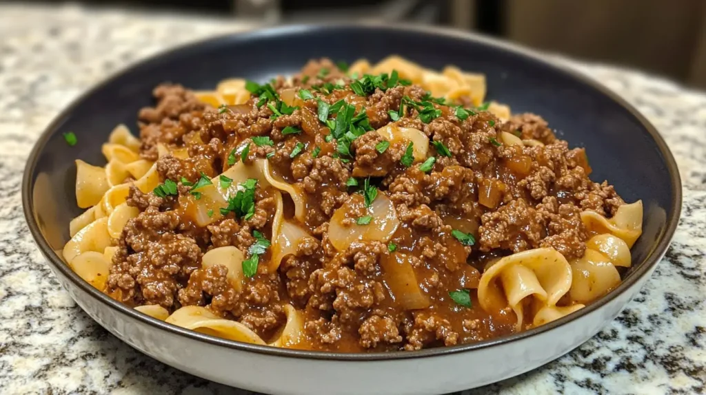Ground Beef Stroganoff