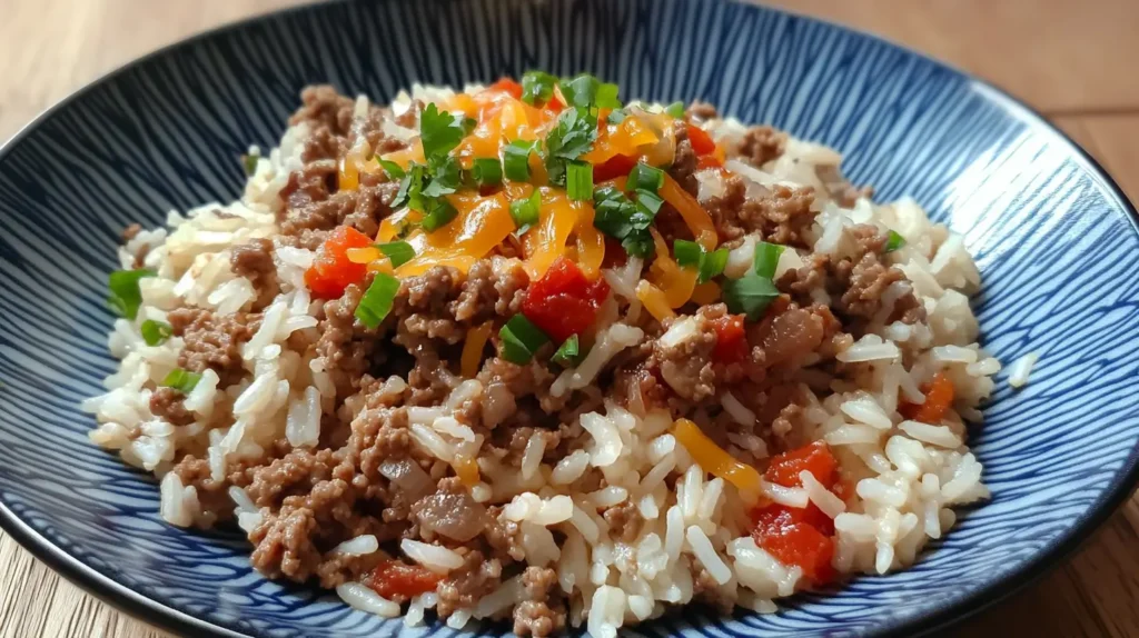 Ground Beef and Rice Skillet