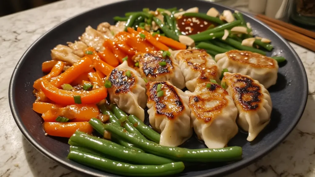 One Pan Dumpling Dinner