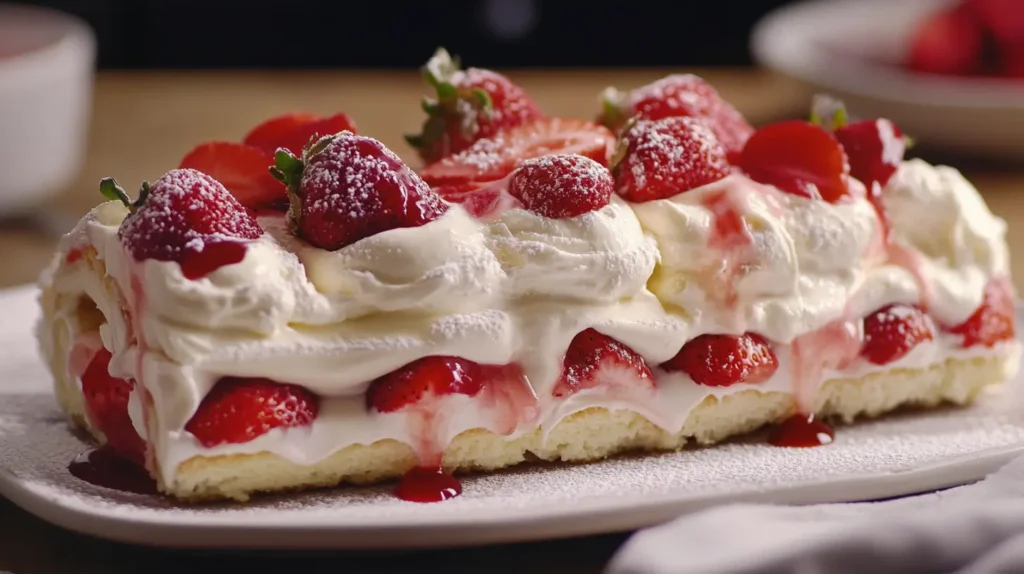 Strawberry Tiramisu Roll