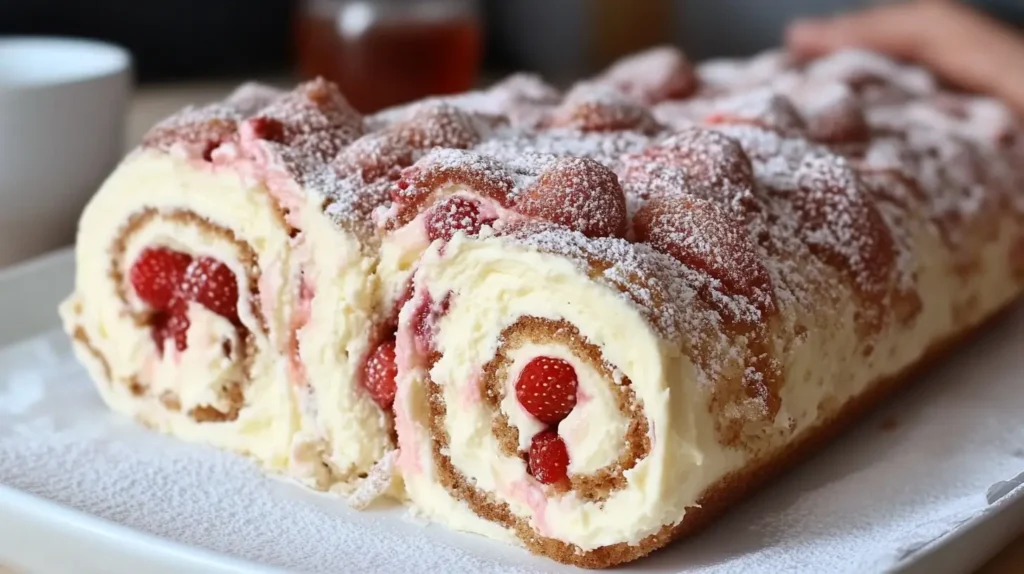 Strawberry Tiramisu Roll Recipe