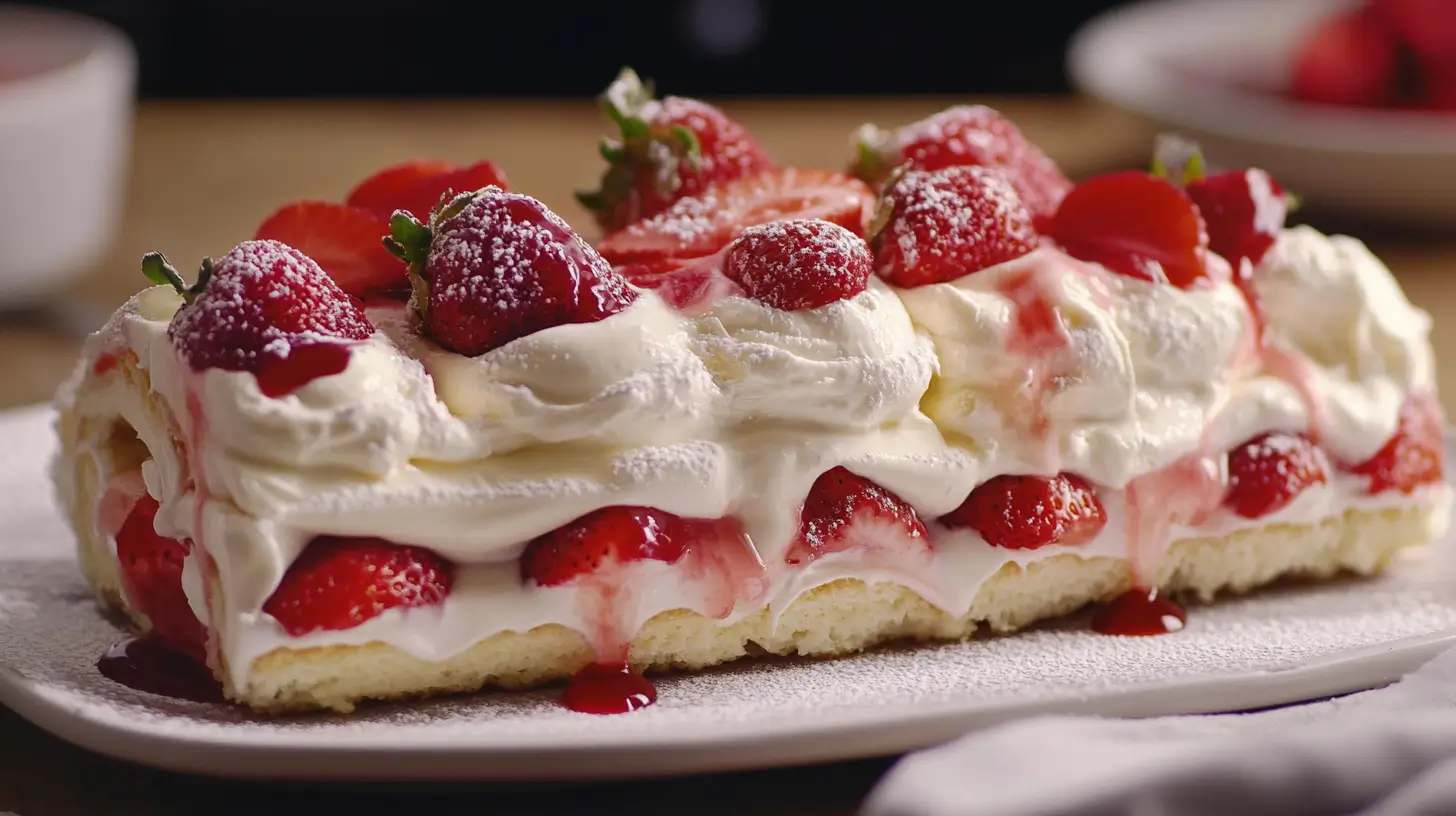 Strawberry Tiramisu Roll